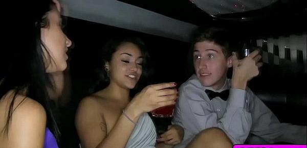  Limo driver popping Katies virgin cherry with his big cock